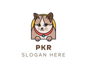 Cute Pet Cat logo design