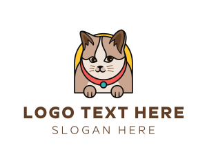 Cute Pet Cat Logo