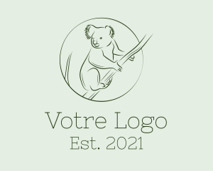 Branch - Koala Tree Drawing logo design