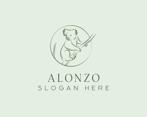 Koala Tree Drawing logo design