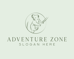 Koala Tree Drawing logo design