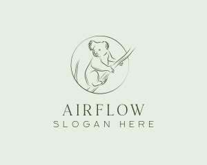 Koala Tree Drawing logo design