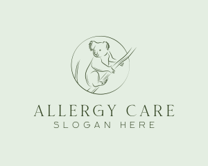 Koala Tree Drawing logo design