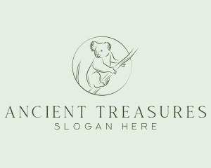 Koala Tree Drawing logo design