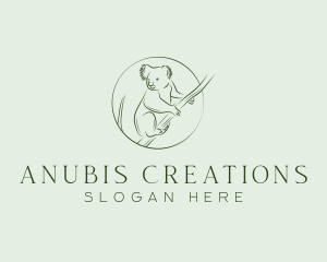 Koala Tree Drawing logo design