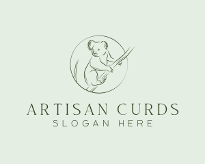 Koala Tree Drawing logo design