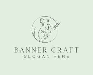 Koala Tree Drawing logo design