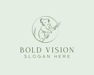 Koala Tree Drawing logo design