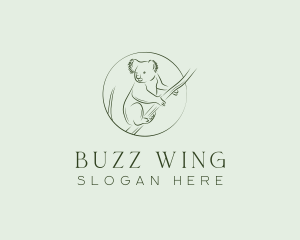 Koala Tree Drawing logo design