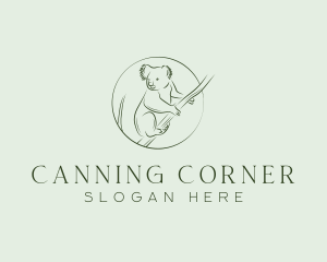 Koala Tree Drawing logo design