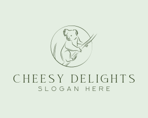 Koala Tree Drawing logo design