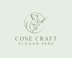 Koala Tree Drawing logo design