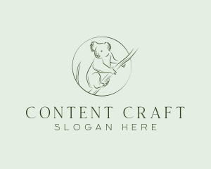 Koala Tree Drawing logo design