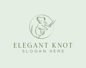 Koala Tree Drawing logo design