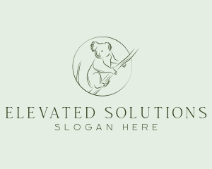 Koala Tree Drawing logo design