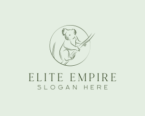 Koala Tree Drawing logo design