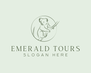 Koala Tree Drawing logo design