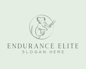 Koala Tree Drawing logo design