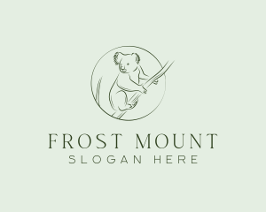 Koala Tree Drawing logo design