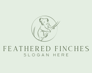 Koala Tree Drawing logo design