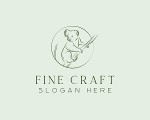 Koala Tree Drawing logo design