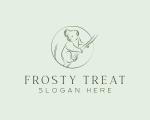 Koala Tree Drawing logo design