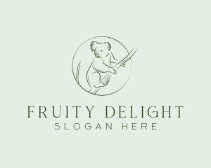 Koala Tree Drawing logo design