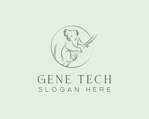 Koala Tree Drawing logo design