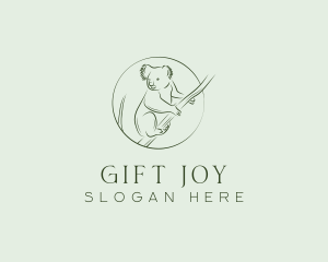 Koala Tree Drawing logo design