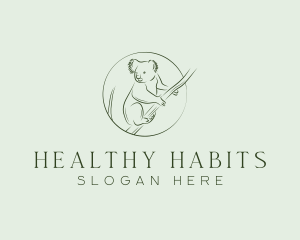 Koala Tree Drawing logo design