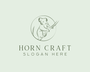 Koala Tree Drawing logo design