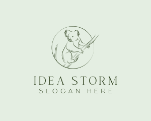 Koala Tree Drawing logo design