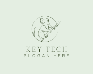 Koala Tree Drawing logo design