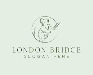 Koala Tree Drawing logo design