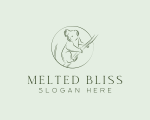 Koala Tree Drawing logo design