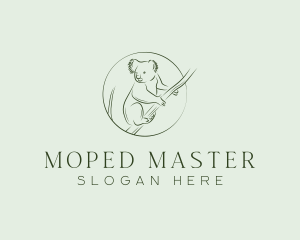 Koala Tree Drawing logo design