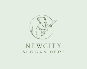 Koala Tree Drawing logo design