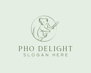 Koala Tree Drawing logo design