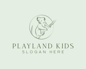 Koala Tree Drawing logo design