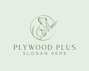 Koala Tree Drawing logo design