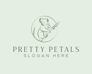 Koala Tree Drawing logo design