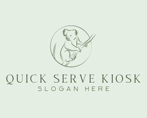 Koala Tree Drawing logo design