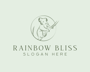 Koala Tree Drawing logo design