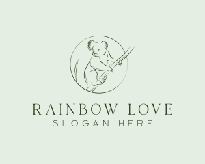 Koala Tree Drawing logo design