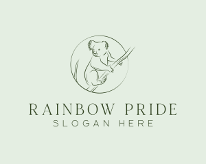 Koala Tree Drawing logo design