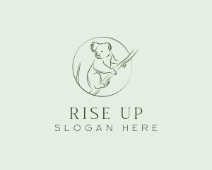 Koala Tree Drawing logo design