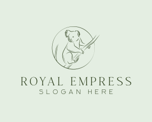 Koala Tree Drawing logo design