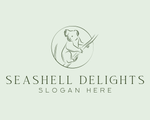 Koala Tree Drawing logo design