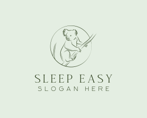 Koala Tree Drawing logo design