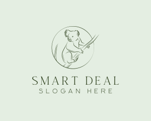 Koala Tree Drawing logo design